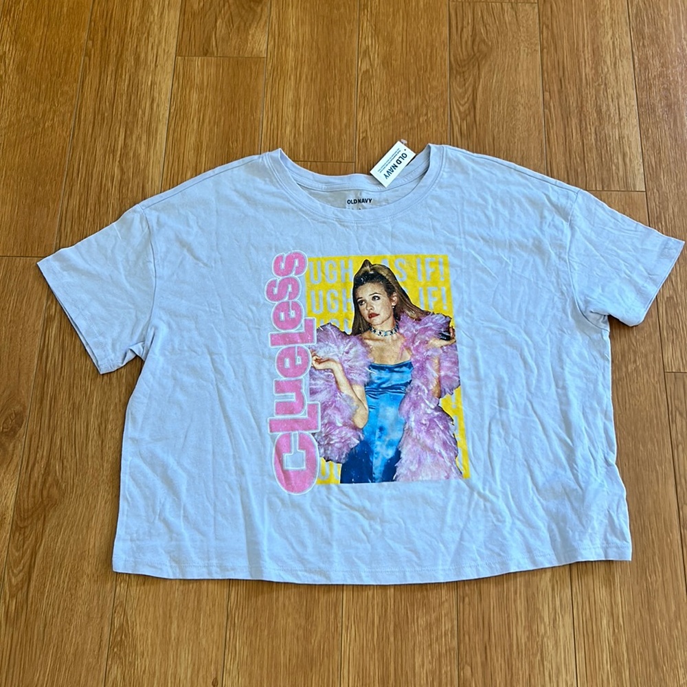 NWT lavender oversized clueless shirt
